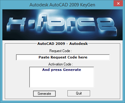 xforce keygen 64bits autocad 2009